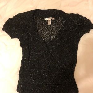 DVF Metallic wrap sweater